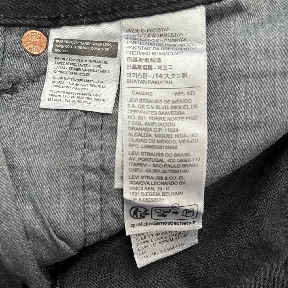 levis 501 premium mens jeans 31x32 True Fit‎ 32x32 Distressed Black 100% Cotton